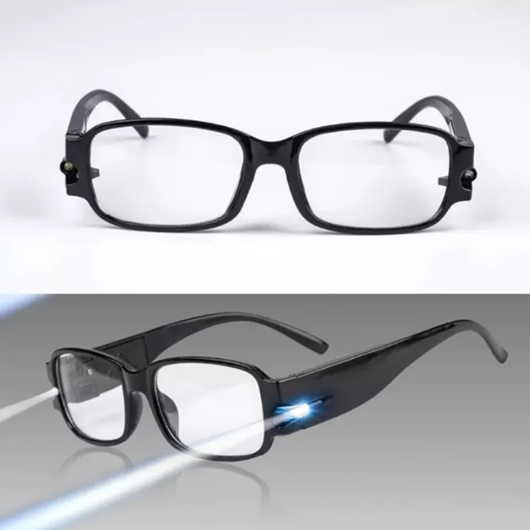 Picture of LED Lighted Rimmed Reading Glasses – Unisex Eyeglasses with Magnification (0.0 to 3.0+)