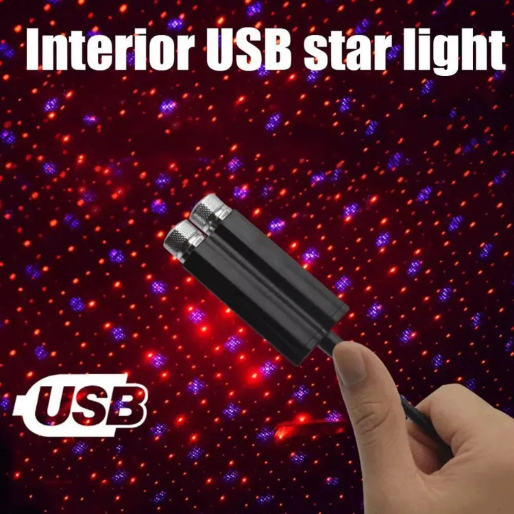 Picture of USB LED Car Roof Star Light Starry Sky Night Projector for Interior Atmosphere Lighting