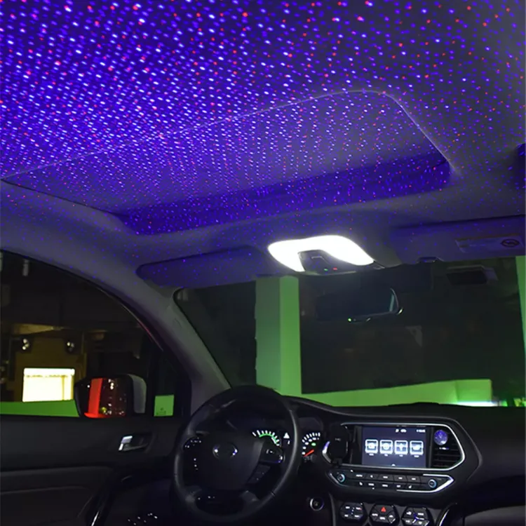 Picture of USB LED Car Roof Star Light Starry Sky Night Projector for Interior Atmosphere Lighting