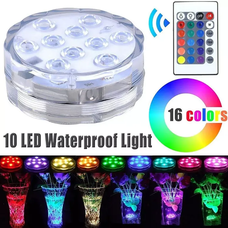 Picture of  IP68 Waterproof LED Submersible Lights 10-LED Underwater Pool, Pond & Hot Tub Lighting 