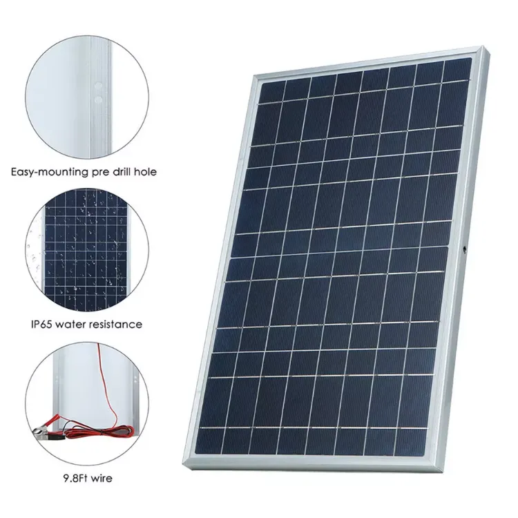 Picture of  15W DC 12V Solar Panel Kit Waterproof, Portable Charger with Alligator Clips for Home & Outdoor Use 