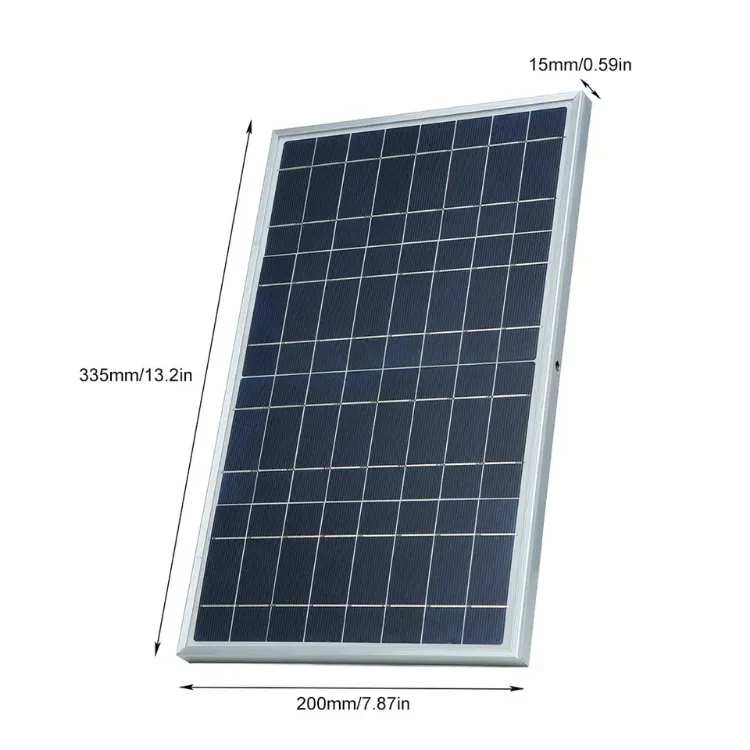 Picture of  15W DC 12V Solar Panel Kit Waterproof, Portable Charger with Alligator Clips for Home & Outdoor Use 