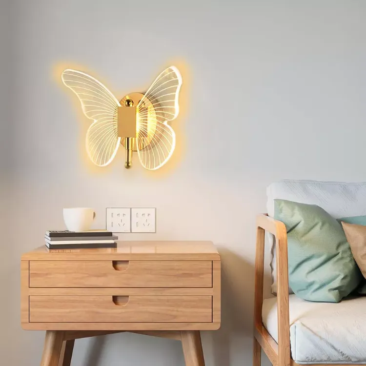 Picture of Modern LED Butterfly Wall Sconce Creative Indoor Wall Light for Bedrooms & Living Spaces