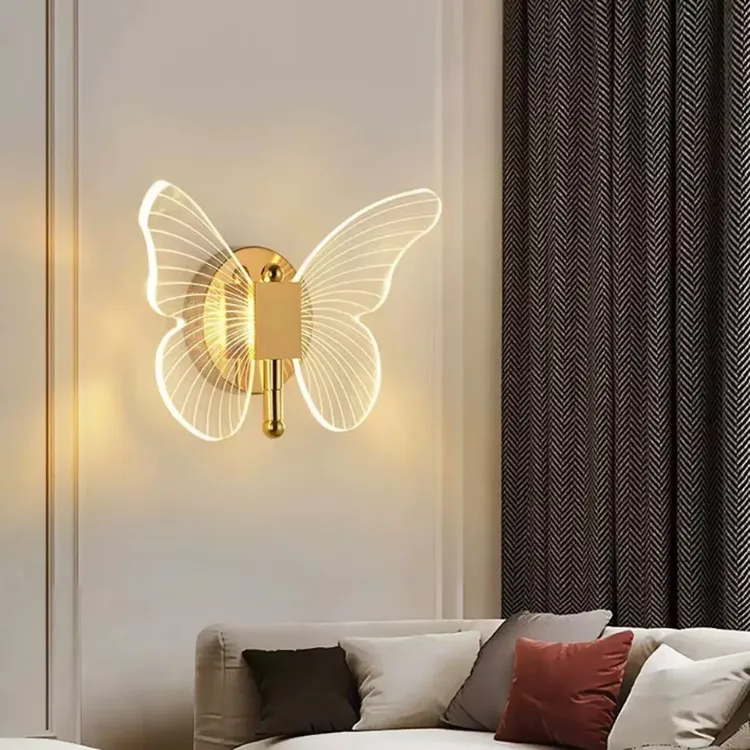 Picture of Modern LED Butterfly Wall Sconce Creative Indoor Wall Light for Bedrooms & Living Spaces