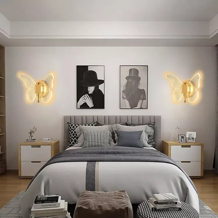 Picture of Modern LED Butterfly Wall Sconce Creative Indoor Wall Light for Bedrooms & Living Spaces