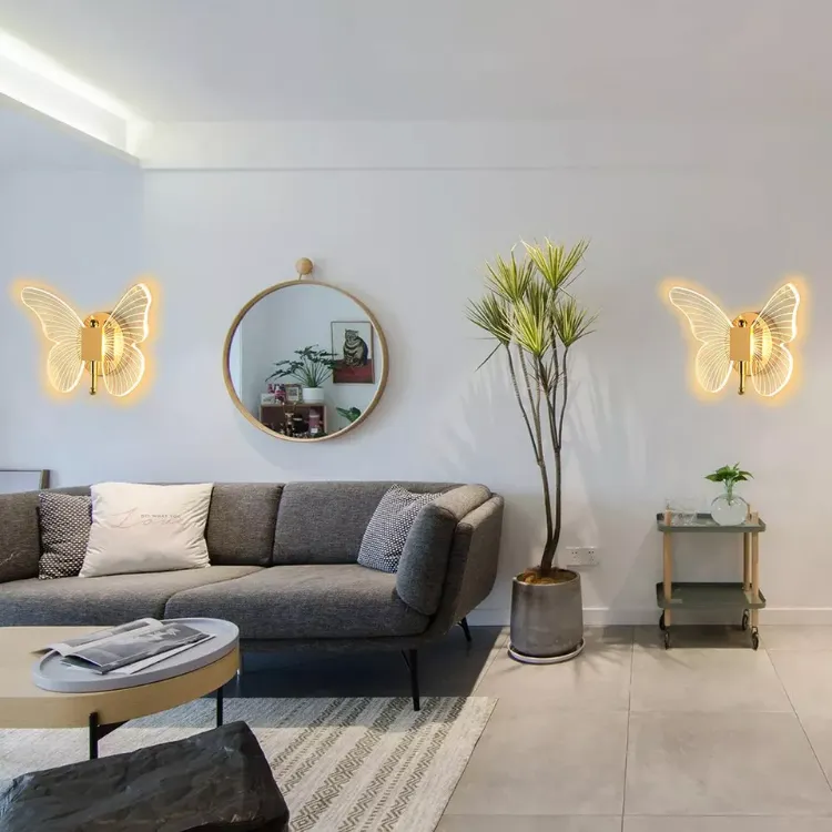 Picture of Modern LED Butterfly Wall Sconce Creative Indoor Wall Light for Bedrooms & Living Spaces