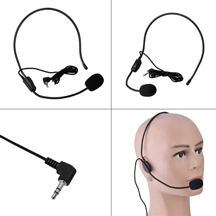 Picture of  Head-Mounted Microphone – 3.5mm Wired Headset Mic for Teachers, Guides & Public Speaking