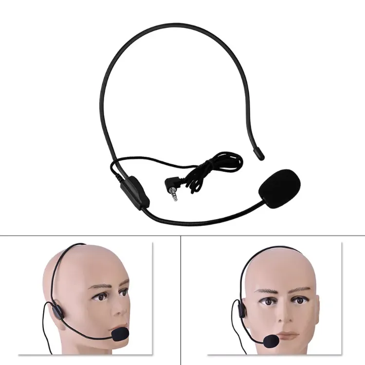 Picture of  Head-Mounted Microphone – 3.5mm Wired Headset Mic for Teachers, Guides & Public Speaking