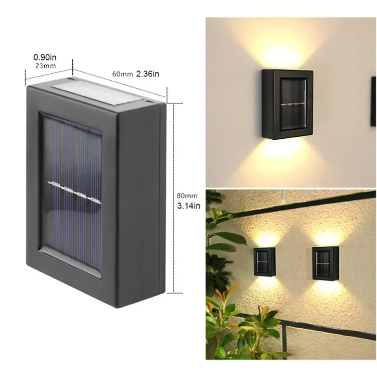 Picture of Solar-Powered Up & Down Wall Light – Waterproof Outdoor LED Fence & Yard Lamp