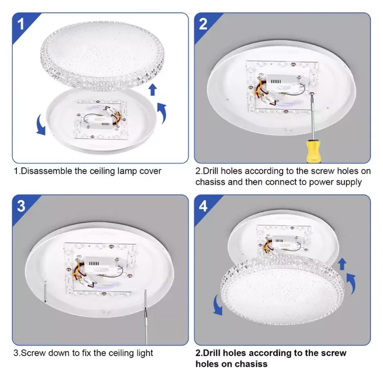 Picture of Modern LED Ceiling Light – Dimmable, for Bedroom & Living Room Decor