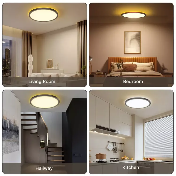 Picture of  24W Round LED Ceiling Light Dimmable Panel for Bathroom, Kitchen, Living Room