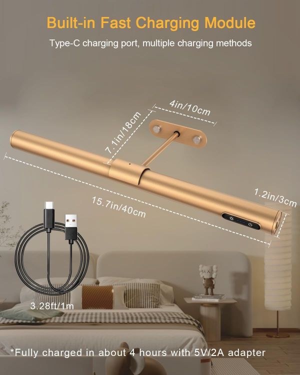 Picture of Rechargeable Wall Lights – Remote, 3 Colors, Timer, USB-C, Adjustable Brightness