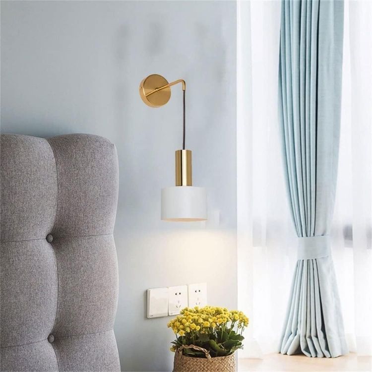 Picture of Battery Operated Wall Sconces, Modern No Wire Wall Lamp with Remote and led Light Bulb, High-quality Copper Lighting Fixture - Pack Of 2