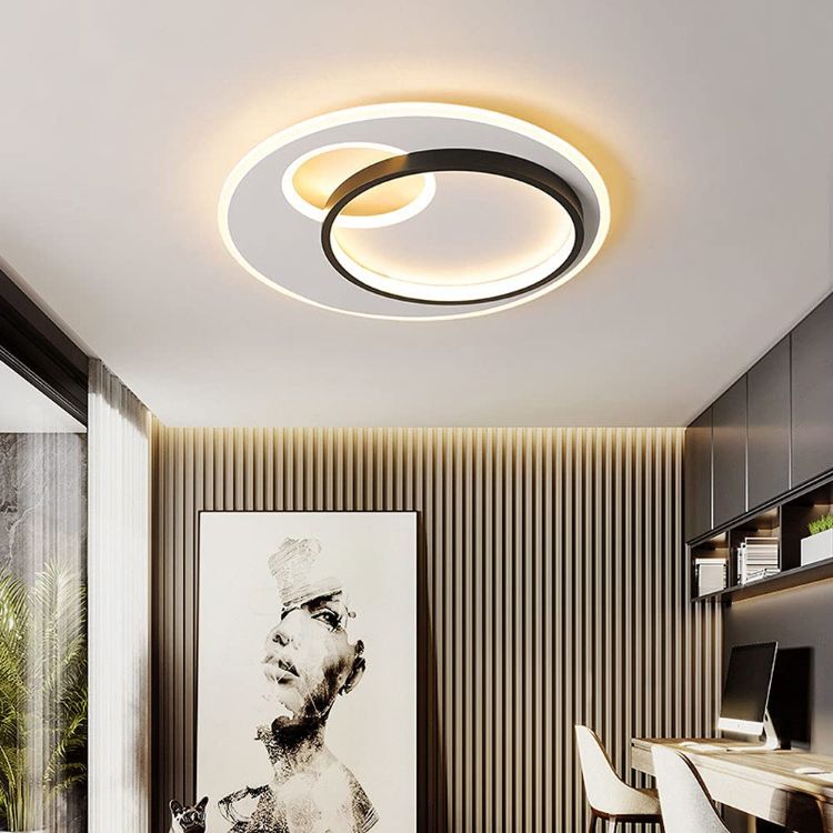 Picture of 48W Modern Round LED Ceiling Light, Dimmable 3000k/4500k/6500k, 47cm Ultra-Thin Panel Light, Suitable for Bedroom 