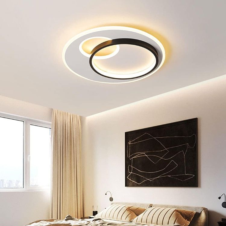 Picture of 48W Modern Round LED Ceiling Light, Dimmable 3000k/4500k/6500k, 47cm Ultra-Thin Panel Light, Suitable for Bedroom 