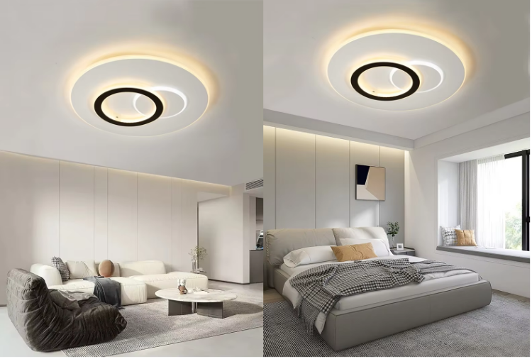 Picture of 48W Modern Round LED Ceiling Light, Dimmable 3000k/4500k/6500k, 47cm Ultra-Thin Panel Light, Suitable for Bedroom 