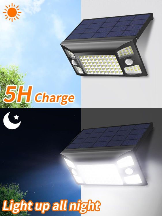 Picture of Solar Security Lights Outdoor 1300LM – Motion Sensor, 270° Wide Angle & IP65 Waterproof – Perfect for Gardens, Garages, Pathways & More