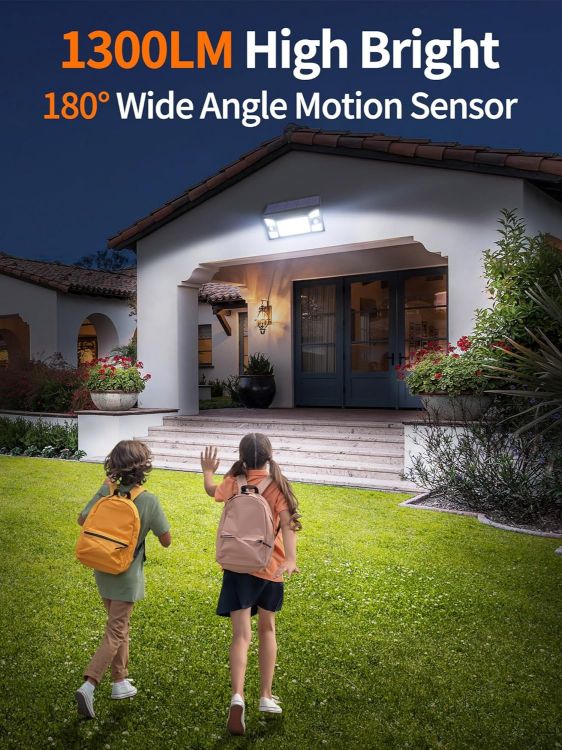 Picture of Solar Security Lights Outdoor 1300LM – Motion Sensor, 270° Wide Angle & IP65 Waterproof – Perfect for Gardens, Garages, Pathways & More