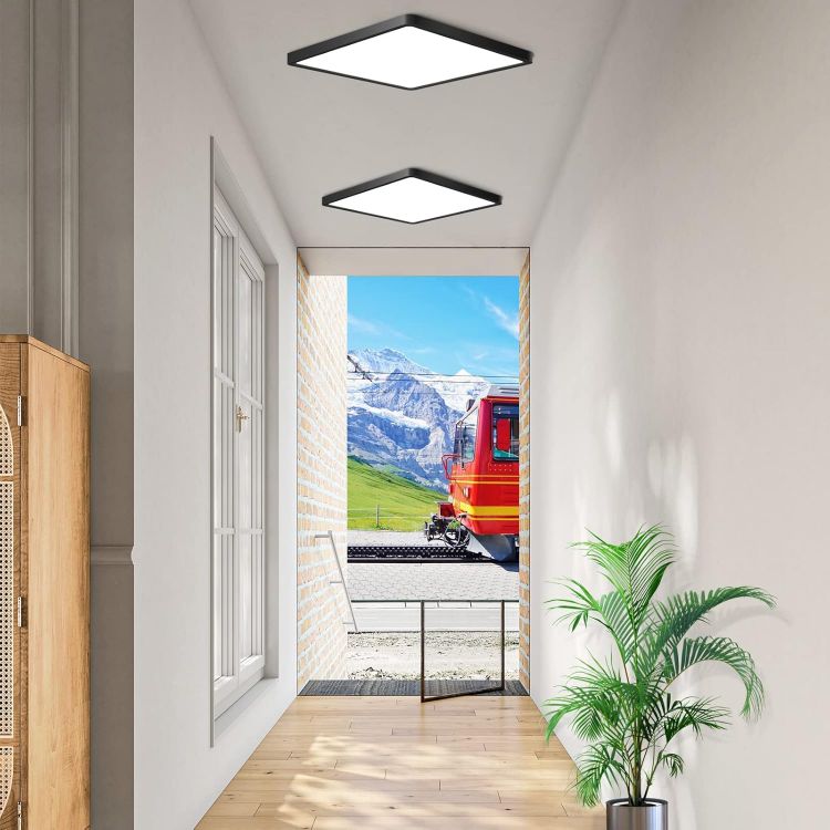 Picture of Modern Ceiling Light LED, 50cm 45W Dimmable Ceiling Lights Fixtures 3000K/4000k/6500K, Square Ceiling Lamp LED for Living Room