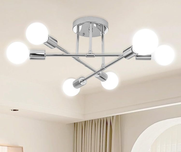 Picture of Brighten Your Home 6-Light Chandelier Ceiling Light for Living Rooms, Bedrooms & Kitchen