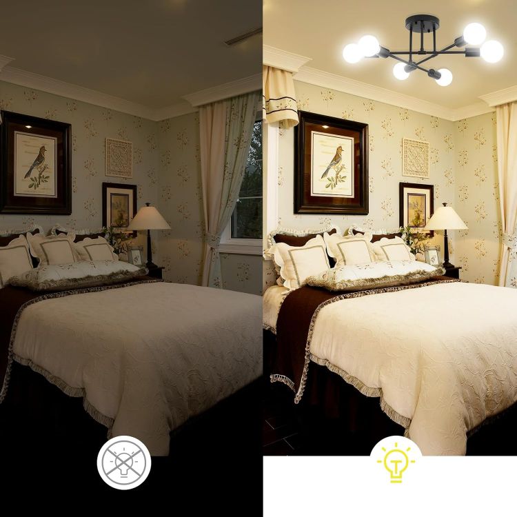 Picture of Brighten Your Home 6-Light Chandelier Ceiling Light for Living Rooms, Bedrooms & Kitchen