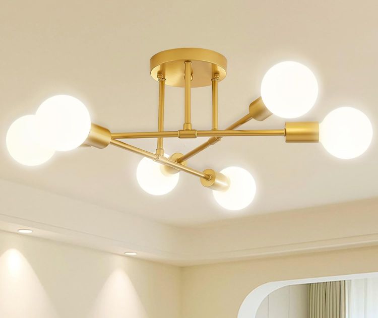 Picture of Brighten Your Home 6-Light Chandelier Ceiling Light for Living Rooms, Bedrooms & Kitchen