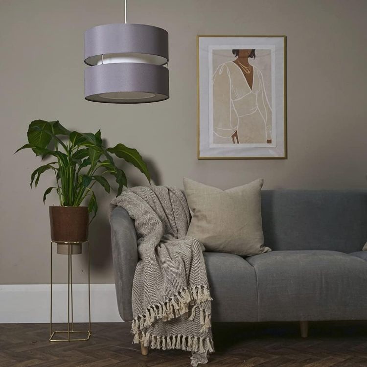 Picture of Modern 2-Tier Ceiling Light – Sleek Grey Finish, Perfect for Stylish Décor & Essential Home Improvement