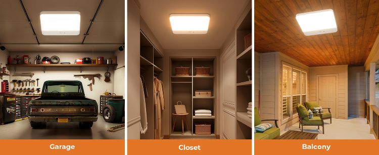 Picture of Rechargeable LED Motion Sensor Ceiling Light – Cordless, Magnetic Mount & Remote-Controlled for Bathrooms, Porches & More