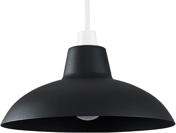 Picture of Retro Matt Black Metal Ceiling Light Shade – Elevate Your Home Décor with Timeless Pendant Lighting