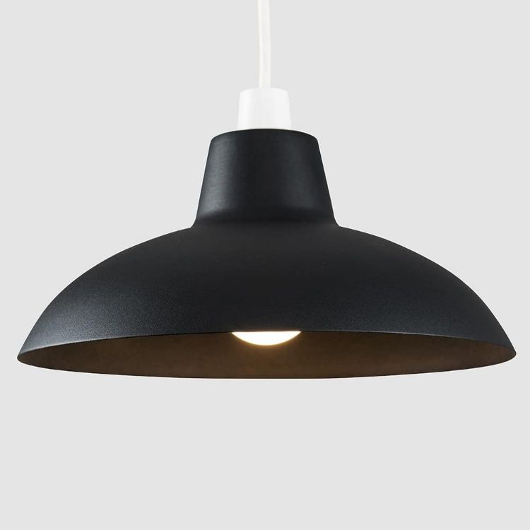 Picture of Retro Matt Black Metal Ceiling Light Shade – Elevate Your Home Décor with Timeless Pendant Lighting