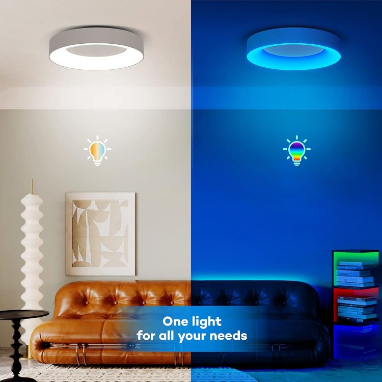 Picture of RGB LED Ceiling Light – 24W Dimmable, 2400LM, 3000K-6500K, Remote Control, Perfect for Living Rooms, Bedrooms, Kitchens, and More