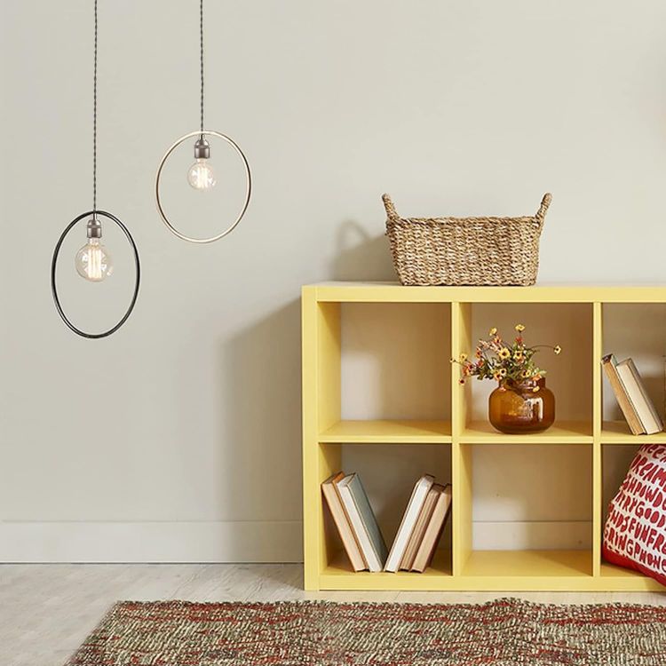 Picture of Vintage Ceiling Pendant Light Fitting – Brown Twisted Braided Flex, E27 Lamp Holder, and Antique Brass Design