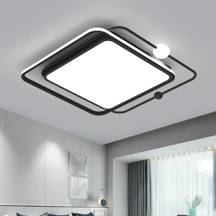 Picture of 36W LED Ceiling Light, 50CM Modern Curved Design LED Ceiling Lamp with Switch Control, 3 Color Dimmable Flush Mount Ceiling Lighting Fixture 