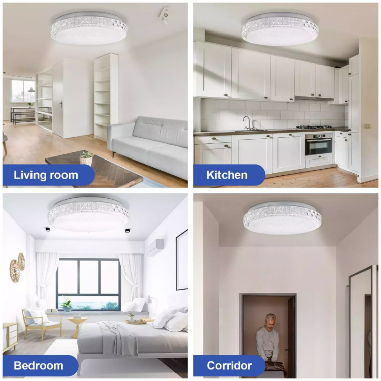 Picture of 18W Modern LED Ceiling Light, Dimmable Modern Ceiling Lights, Round LED Ceiling lamp for Bedroom & Living Room Decor