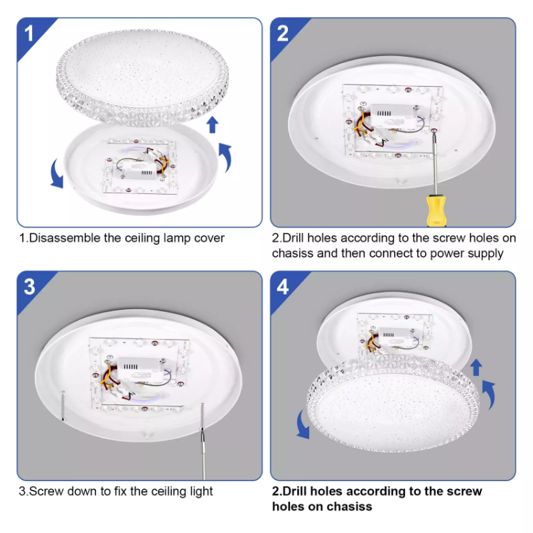 Picture of 18W Modern LED Ceiling Light, Dimmable Modern Ceiling Lights, Round LED Ceiling lamp for Bedroom & Living Room Decor