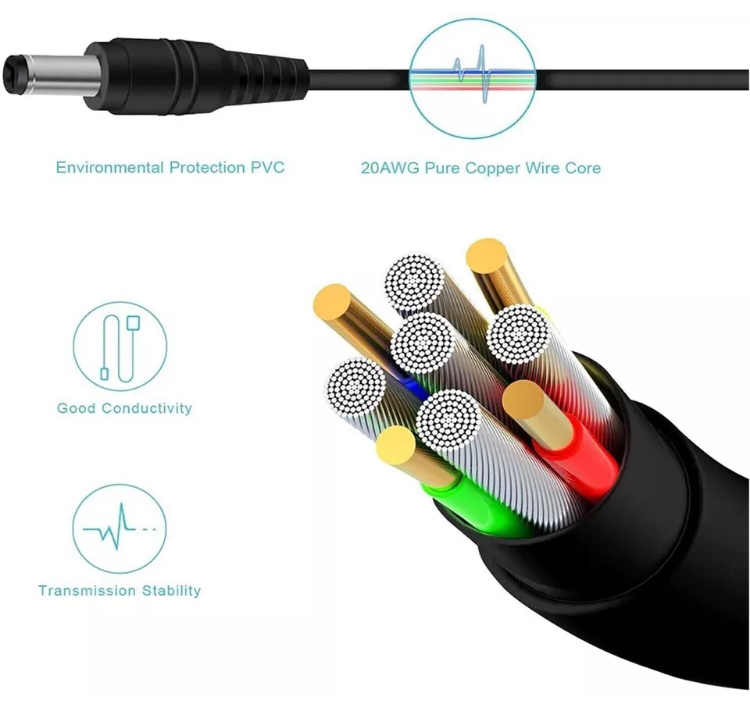 Picture of 12V 1A/2A/3A AC/DC Power Supply Adapter Safe Charger for LED Strips, CCTV Cameras & More