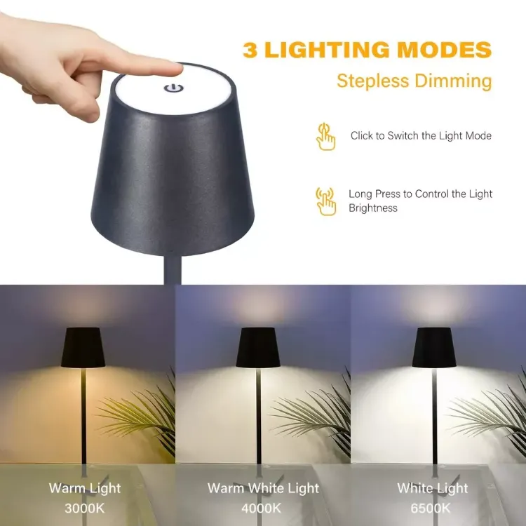 Picture of Cordless Rechargeable LED Table Lamp  Dimmable, Night Light, Modern Decor