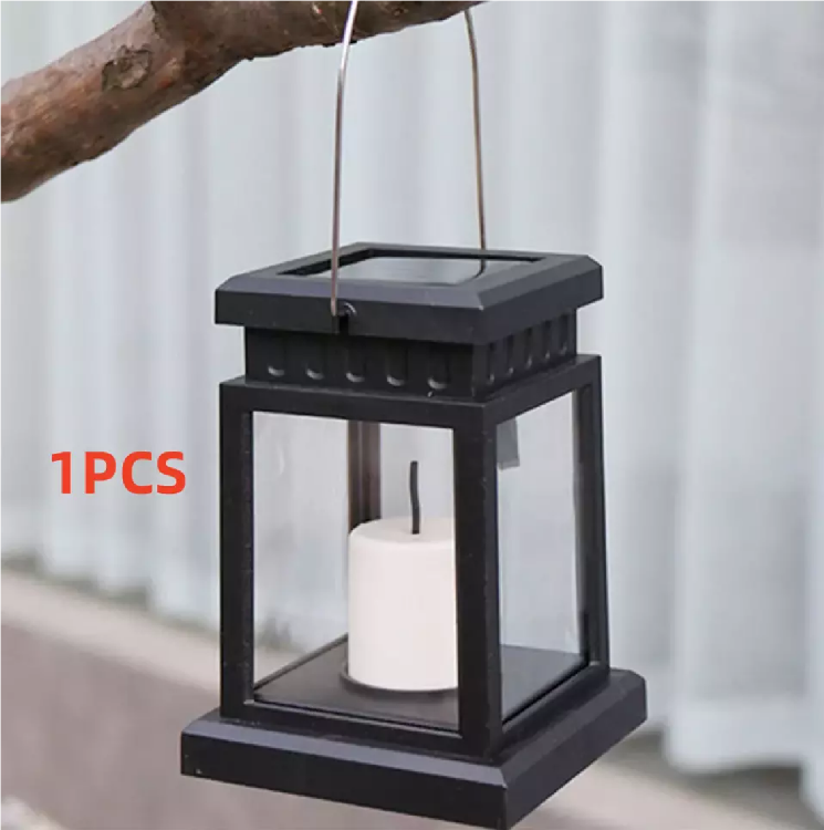 Picture of 1/2/3X Solar Power Outdoor Garden Flickering LED Hanging Candle Lantern Lights