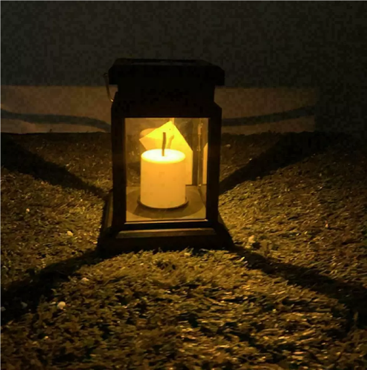 Picture of 1/2/3X Solar Power Outdoor Garden Flickering LED Hanging Candle Lantern Lights