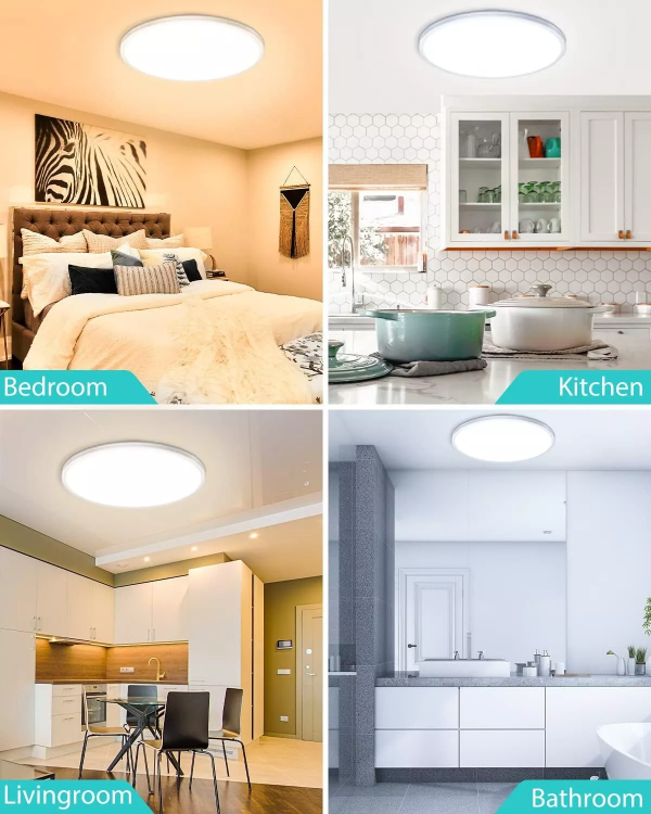 Picture of LED Ceiling Light Round Panel Down Lights Bathroom Kitchen Living Room Wall Lamp