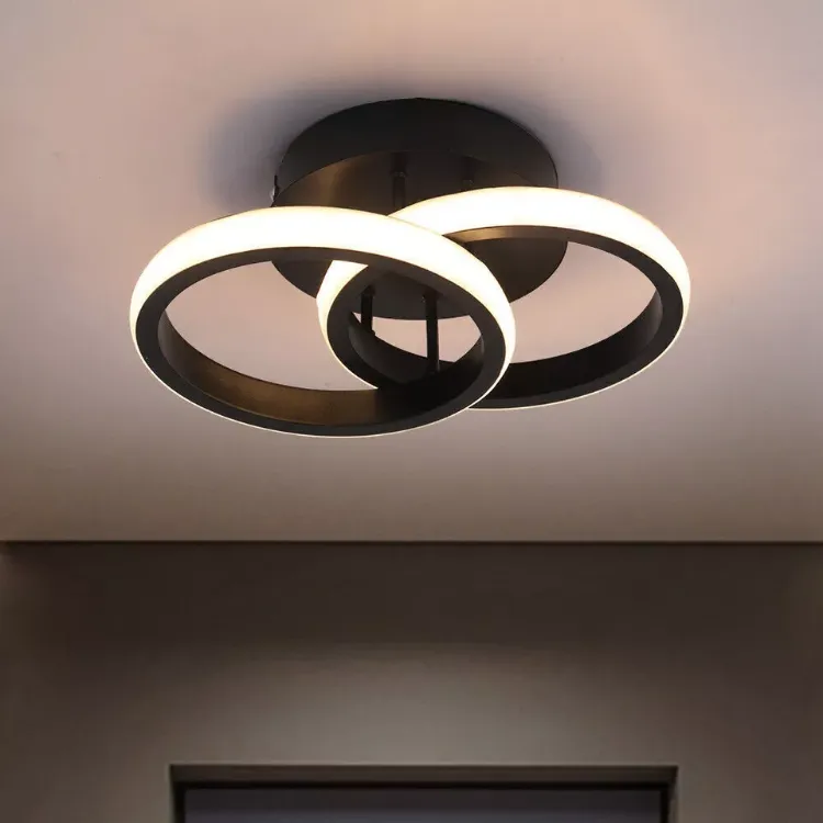 Picture of Modern LED Black Ceiling Light Dimmable(3 Color)bedroom lights ceiling UK NEW