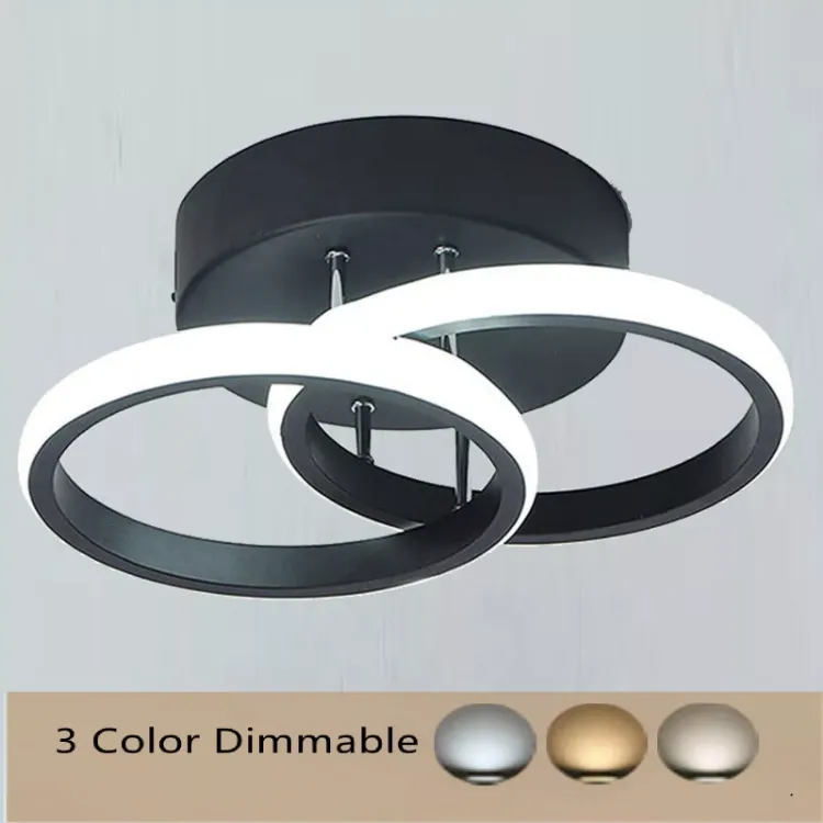 Picture of Modern LED Black Ceiling Light Dimmable(3 Color)bedroom lights ceiling UK NEW