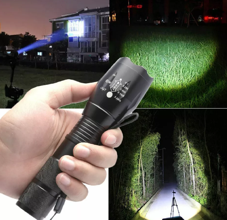 Picture of 2PCS 1200000LM USB Rechargeable LED Flashlight Super Bright Torch Tactical Lamp