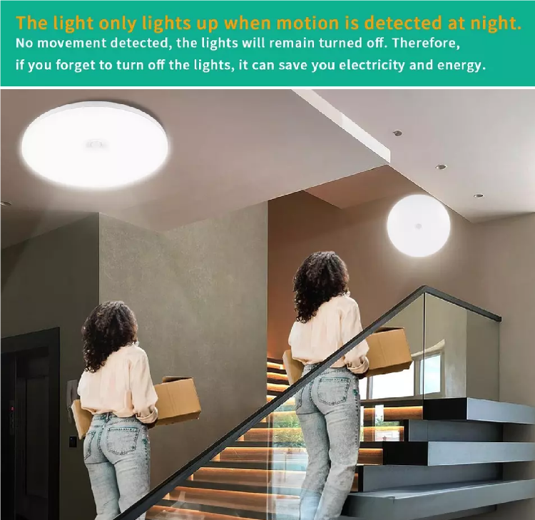 Picture of LED Ceiling Light PIR Motion Sensor Light Bathroom Kitchen Living Room Wall Lamp