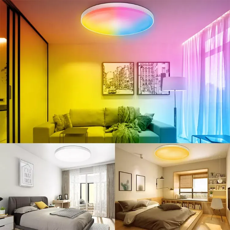 Picture of Smart Modern LED Ceiling Light RGB Dimmable Lamp Bedroom Bluetooth Tuya Remote