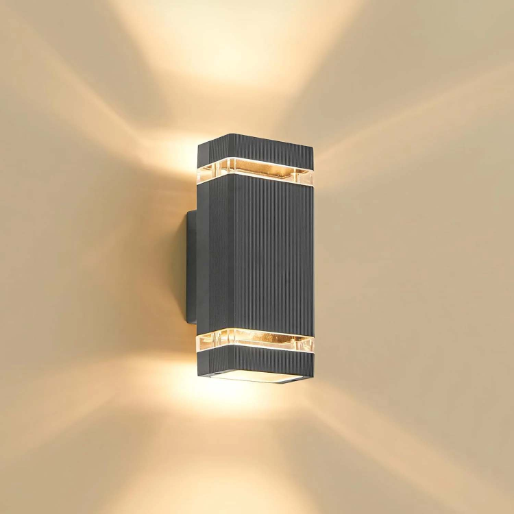 Picture of Modern LED Up & Down Wall Light – IP44 Waterproof Double Sconce for Outdoor Spaces