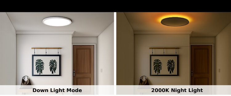 Picture of Dimmable LED Ceiling Light 24W with Remote Control – Adjustable Color Temperature (3000K-6500K) & Night Light Mode for Bedroom, Living Room, Kitchen