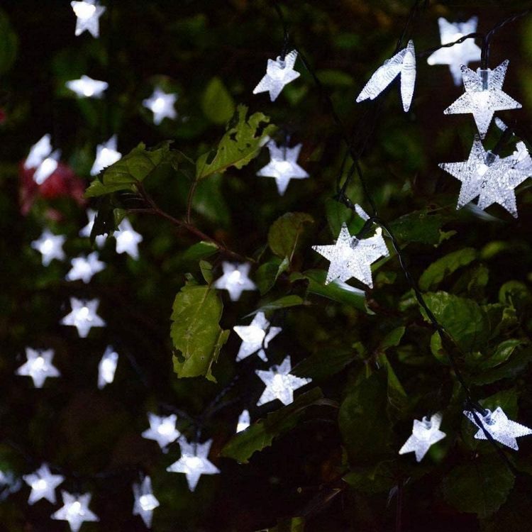 Picture of Solar-Powered 23ft Fairy String Lights – 50 LED Star Waterproof Lights with 8 Modes for Garden, Patio, Yard, Home, Wedding & Party Decor