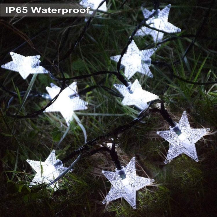 Picture of Solar-Powered 23ft Fairy String Lights – 50 LED Star Waterproof Lights with 8 Modes for Garden, Patio, Yard, Home, Wedding & Party Decor