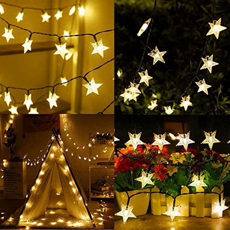 Picture of Solar-Powered 23ft Fairy String Lights – 50 LED Star Waterproof Lights with 8 Modes for Garden, Patio, Yard, Home, Wedding & Party Decor